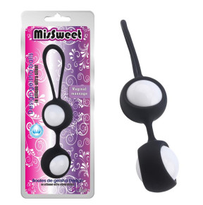 Boules de Geisha MisSweet 17,7 cm Silicone Noir