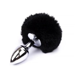 Butt Plug with Pompon Black...