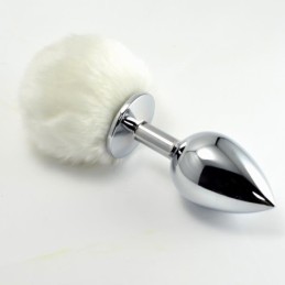 Metal Butt Plug qwith White...